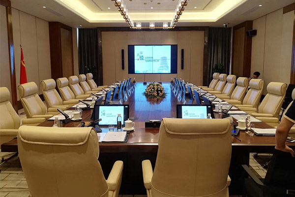 南京政府辦公家具廠家定制海洋監(jiān)測(cè)無(wú)紙化辦公升降會(huì)議桌