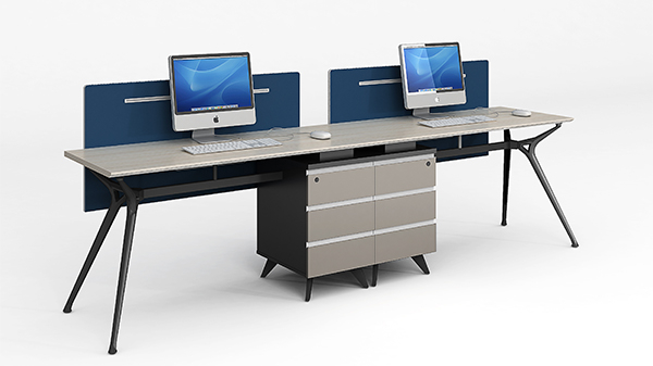 現代時尚簡約開放式兩人組合屏風隔斷辦公桌工作卡位